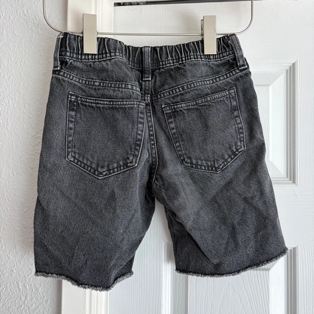 GAP Kids Black Slim Raw Hem Jean Denim Shorts